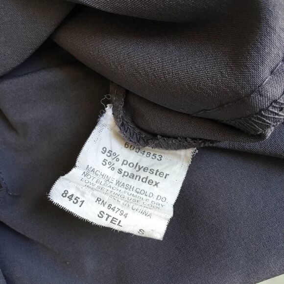 Scrub top size small ‘Med couture’ quick dry stretchy top grey teal boot cut - Picture 6 of 6